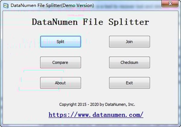 DataNumen File Splitter 1.2 full Windows 7 DataNumen File Splitter 1.2 full
